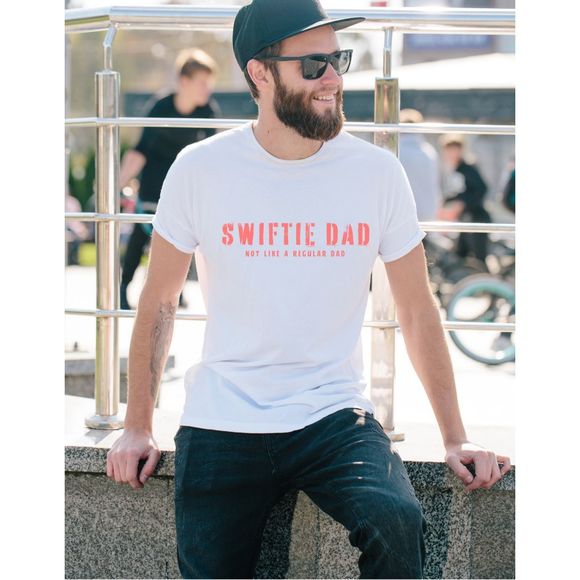 Swiftie Dad custom t-shirt. Black, white. NWT - Picture 2 of 3